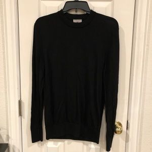 H&M Womens black crew neck long sleeve shirt NEVER WORN size M
